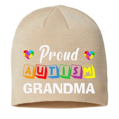 Proud Autism Grandma Autism Awareness Family Matching Sustainable Beanie