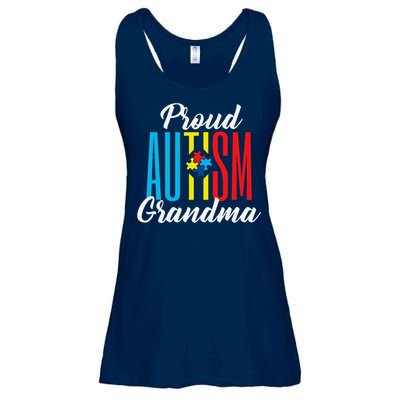 Proud Autism Grandma Awareness Support Ladies Essential Flowy Tank