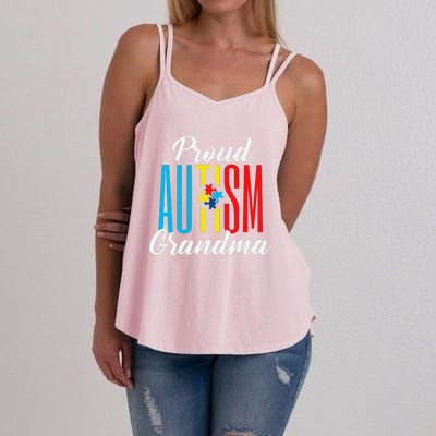 Proud Autism Grandma Awareness Support Women's Strappy Tank