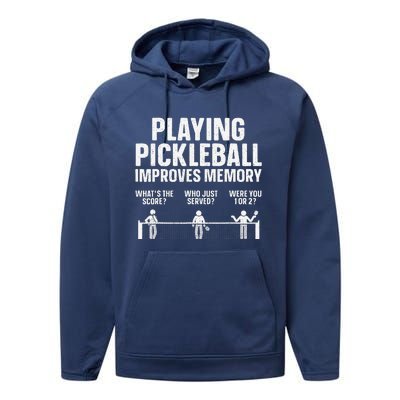 Pickleball Art Gift Paddle Sport Pickleball Lover Performance Fleece Hoodie