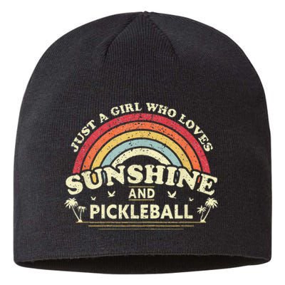 Pickleball A Girl Who Loves Sunshine And Pickleball Sustainable Beanie