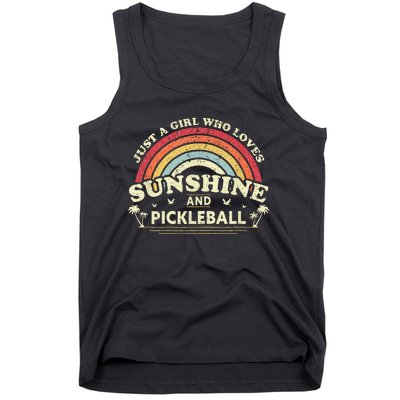 Pickleball A Girl Who Loves Sunshine And Pickleball Tank Top