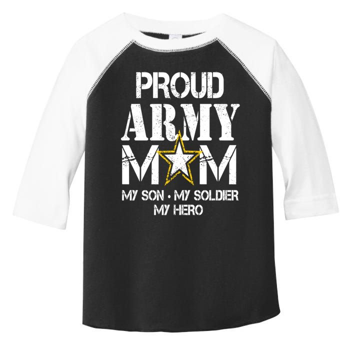 Proud Army Gift For Military Mom My Son, My Soldier, My Hero Toddler Fine Jersey T-Shirt