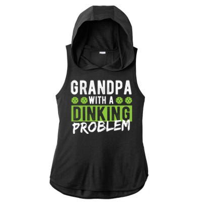 Pickleball Accessories Gift Dinking Grandpa Pickleball Cool Gift Ladies PosiCharge Tri-Blend Wicking Draft Hoodie Tank