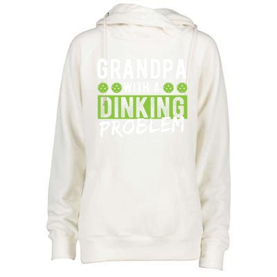 Pickleball Accessories Gift Dinking Grandpa Pickleball Cool Gift Womens Funnel Neck Pullover Hood