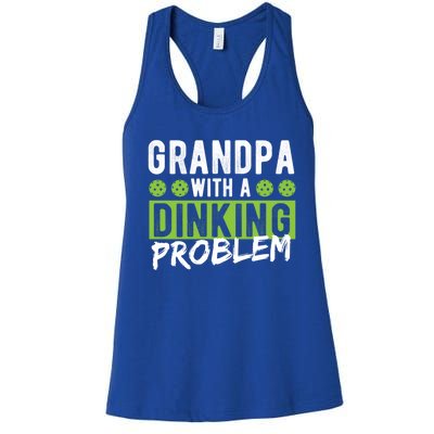 Pickleball Accessories Gift Dinking Grandpa Pickleball Cool Gift Women's Racerback Tank