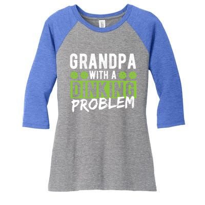 Pickleball Accessories Gift Dinking Grandpa Pickleball Cool Gift Women's Tri-Blend 3/4-Sleeve Raglan Shirt