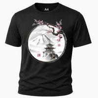 Pagoda Japanese Ink Painting Performance Shirt