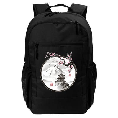 Pagoda Japanese Ink Painting Backpack