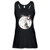 Pagoda Japanese Ink Painting Ladies Essential Flowy Tank