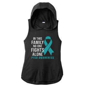 PTSD Awareness Hope Support Love Ladies PosiCharge Tri-Blend Wicking Draft Hoodie Tank