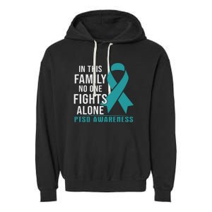 PTSD Awareness Hope Support Love Garment-Dyed Fleece Hoodie