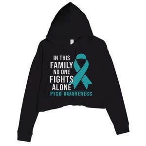 PTSD Awareness Hope Support Love Crop Fleece Hoodie