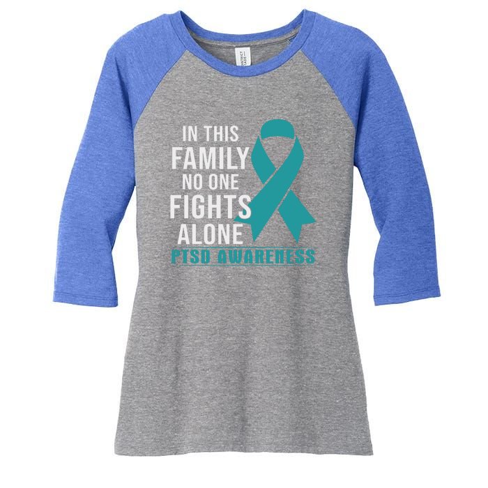 PTSD Awareness Hope Support Love Women's Tri-Blend 3/4-Sleeve Raglan Shirt