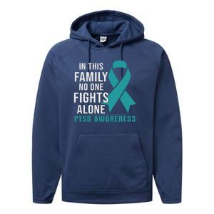 PTSD Awareness Hope Support Love Performance Fleece Hoodie