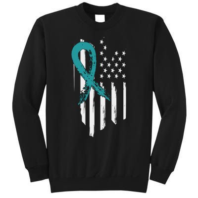 PTSD Awareness Hope Support Love American Flag Sweatshirt