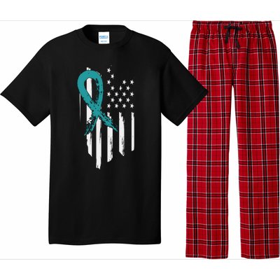 PTSD Awareness Hope Support Love American Flag Pajama Set