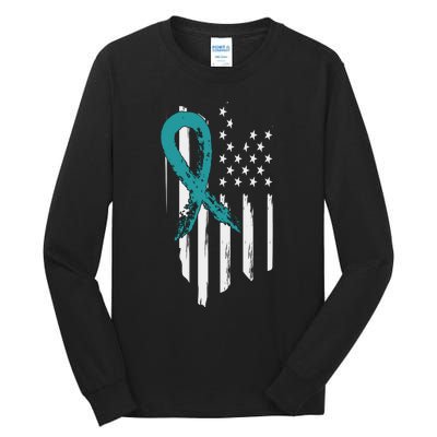 PTSD Awareness Hope Support Love American Flag Tall Long Sleeve T-Shirt