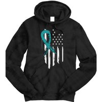 PTSD Awareness Hope Support Love American Flag Tie Dye Hoodie