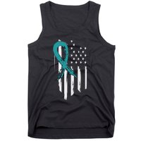 PTSD Awareness Hope Support Love American Flag Tank Top