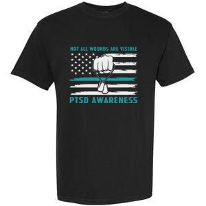 PTSD Awareness Hope Support Love Not All Wounds Are Visible Garment-Dyed Heavyweight T-Shirt