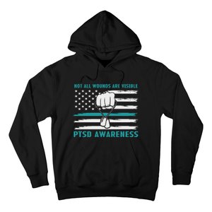 PTSD Awareness Hope Support Love Not All Wounds Are Visible Hoodie