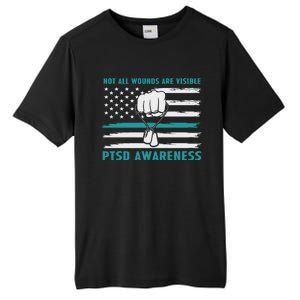 PTSD Awareness Hope Support Love Not All Wounds Are Visible Tall Fusion ChromaSoft Performance T-Shirt