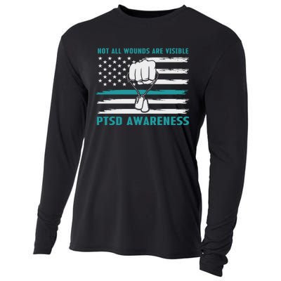 PTSD Awareness Hope Support Love Not All Wounds Are Visible Cooling Performance Long Sleeve Crew