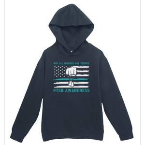 PTSD Awareness Hope Support Love Not All Wounds Are Visible Urban Pullover Hoodie