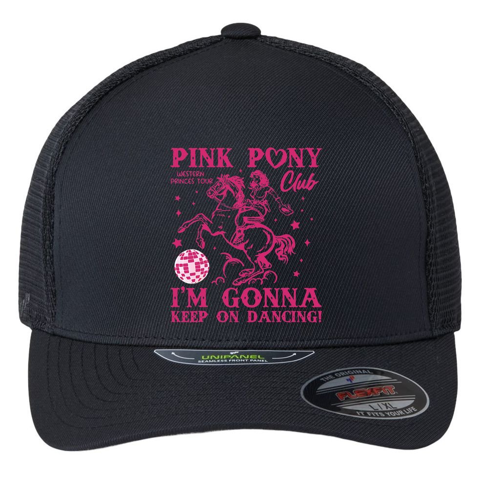 Pony And Heels Lover Flexfit Unipanel Trucker Cap