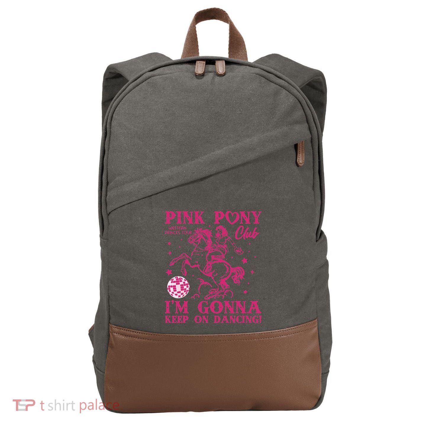 Pony And Heels Lover Cotton Canvas Backpack