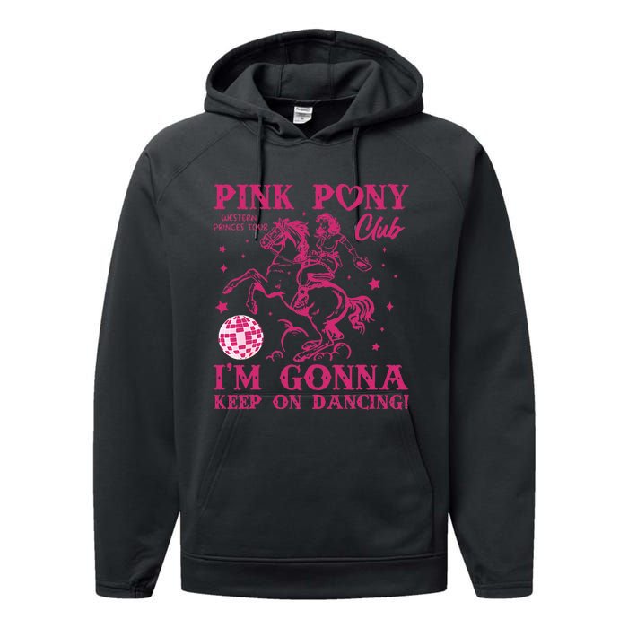 Pony And Heels Lover Girl Dacing Clubs Cowgirl Performance Fleece Hoodie