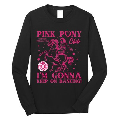 Pony And Heels Lover Girl Dacing Clubs Cowgirl Long Sleeve Shirt