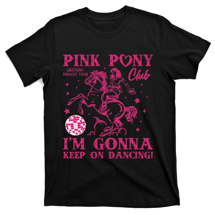 Pony And Heels Lover Girl Dacing Clubs Cowgirl T-Shirt