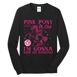 Pony And Heels Lover Girl Dacing Clubs Cowgirl Tall Long Sleeve T-Shirt