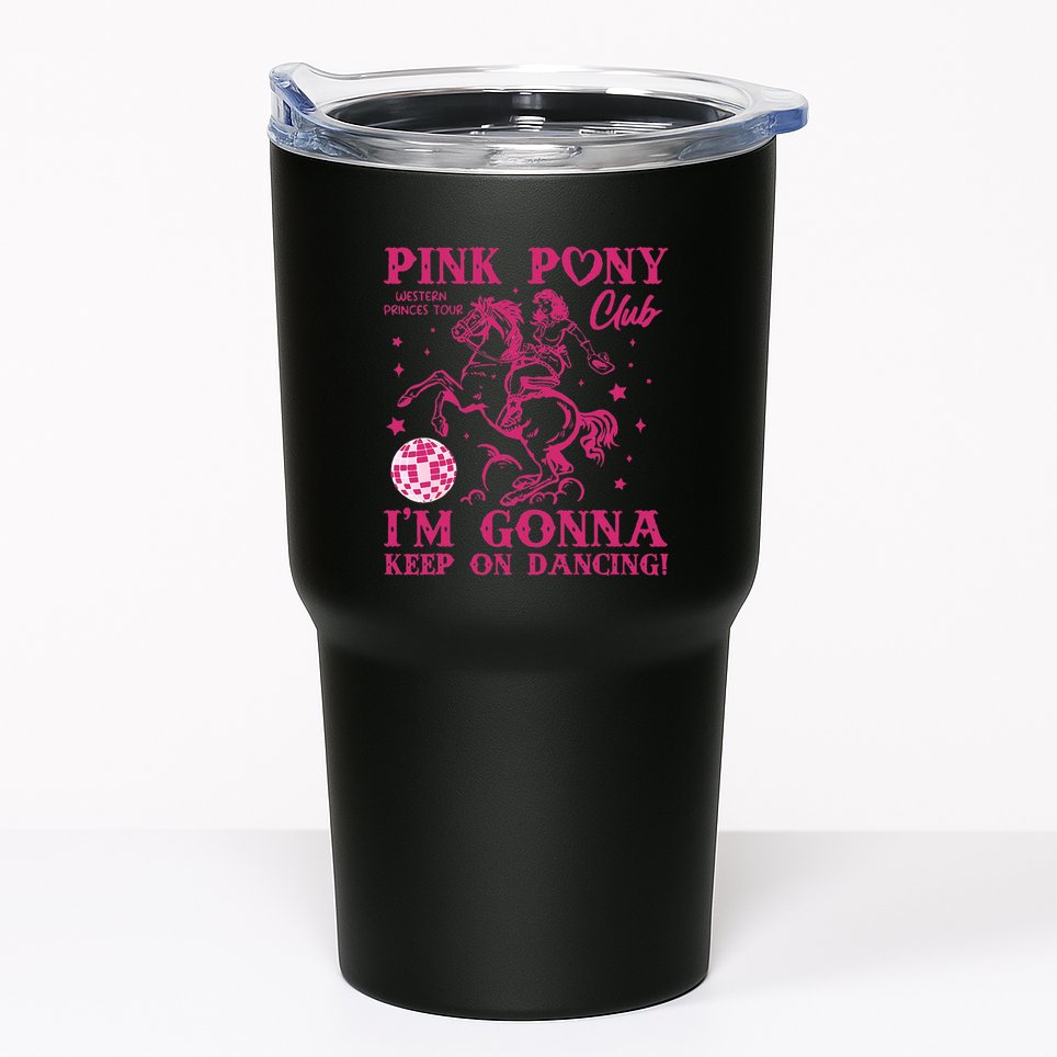Pony And Heels Lover Girl Dacing Clubs Cowgirl Tumbler