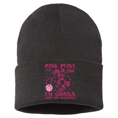 Pony And Heels Lover Girl Dacing Clubs Cowgirl Sustainable Knit Beanie