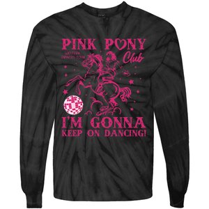 Pony And Heels Lover Girl Dacing Clubs Cowgirl Tie-Dye Long Sleeve Shirt