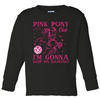 Pony And Heels Lover Girl Dacing Clubs Cowgirl Toddler Long Sleeve Shirt