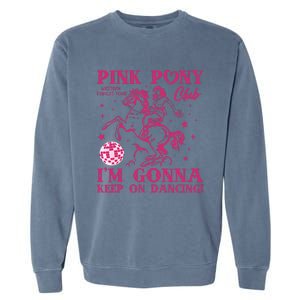 Pony And Heels Lover Girl Dacing Clubs Cowgirl Garment-Dyed Sweatshirt