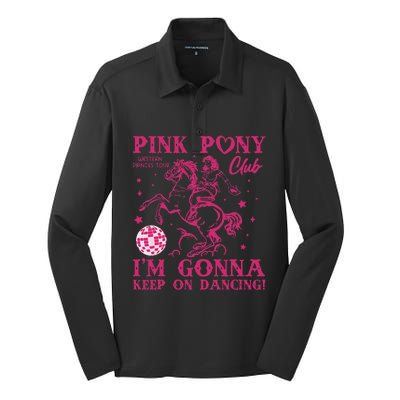 Pony And Heels Lover Pin.K Dacing Clubs Cowgirl Silk Touch Performance Long Sleeve Polo