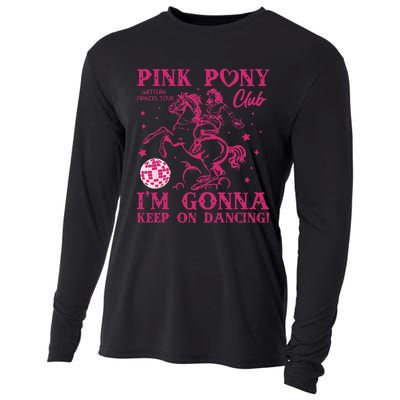 Pony And Heels Lover Pin.K Dacing Clubs Cowgirl Cooling Performance Long Sleeve Crew