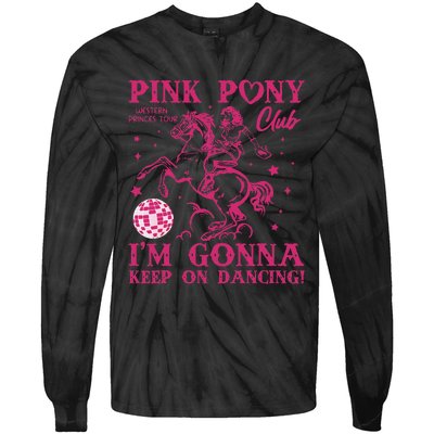 Pony And Heels Lover Pin.K Dacing Clubs Cowgirl Tie-Dye Long Sleeve Shirt