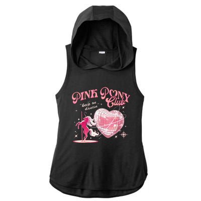 Pony And Heels Lover Clubs Disco Birthday Cowgirl Ladies PosiCharge Tri-Blend Wicking Draft Hoodie Tank