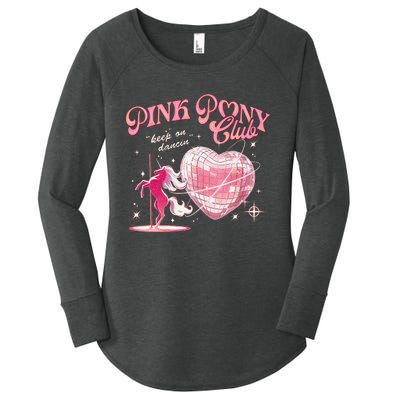 Pony And Heels Lover Clubs Disco Birthday Cowgirl Women's Perfect Tri Tunic Long Sleeve Shirt