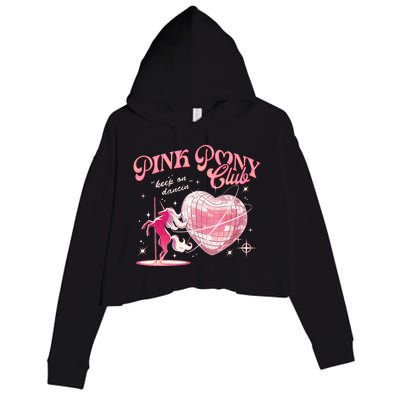 Pony And Heels Lover Clubs Disco Birthday Cowgirl Crop Fleece Hoodie