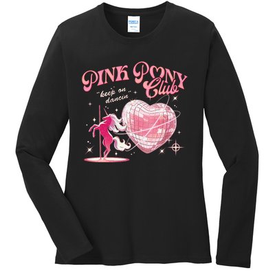 Pony And Heels Lover Clubs Disco Birthday Cowgirl Ladies Long Sleeve Shirt