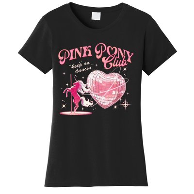 Pony And Heels Lover Clubs Disco Birthday Cowgirl Women's T-Shirt