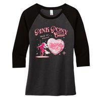 Pony And Heels Lover Clubs Disco Birthday Cowgirl Women's Tri-Blend 3/4-Sleeve Raglan Shirt