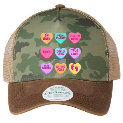 Pregnancy Announcement Hearts Candy Valentines Baby Reveal Gift Legacy Tie Dye Trucker Hat